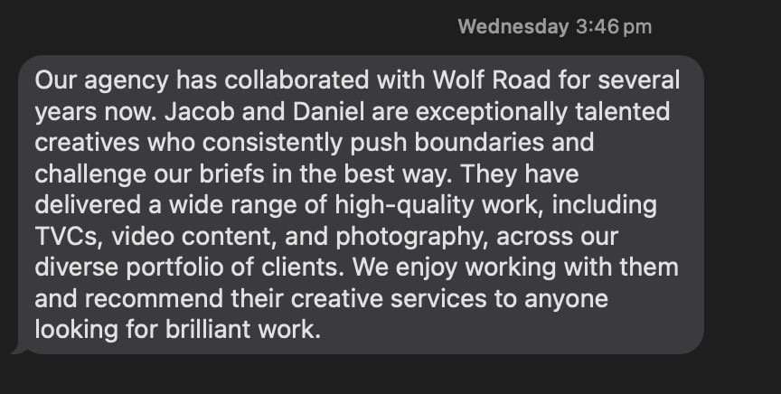 Framed Agency testimonial