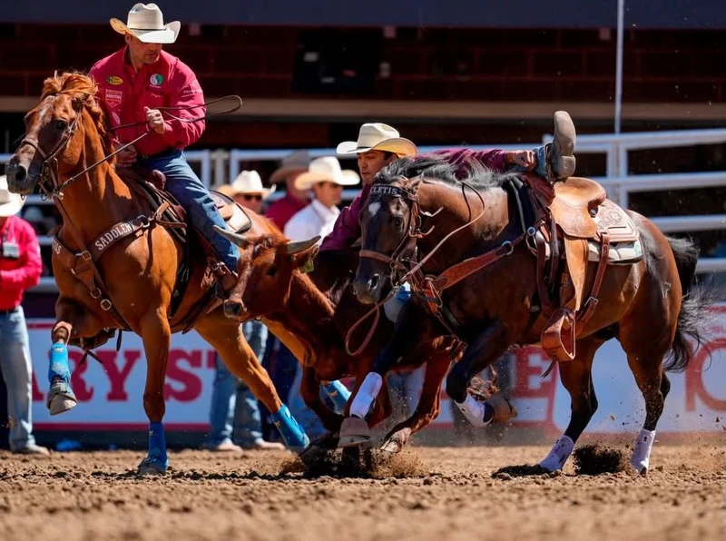 Trisyn Kalawaia steer wrestling