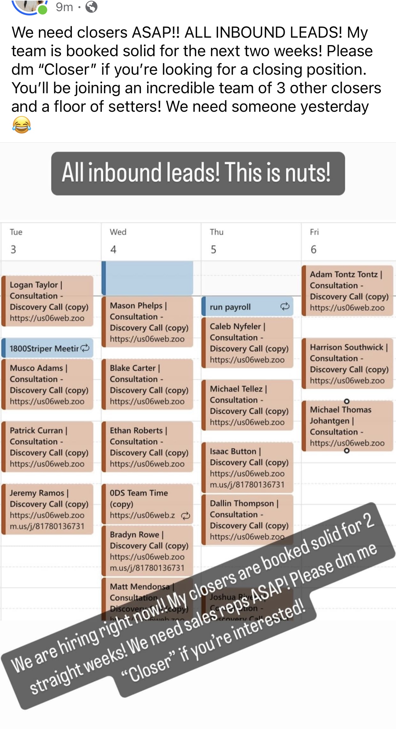 Roger's text message