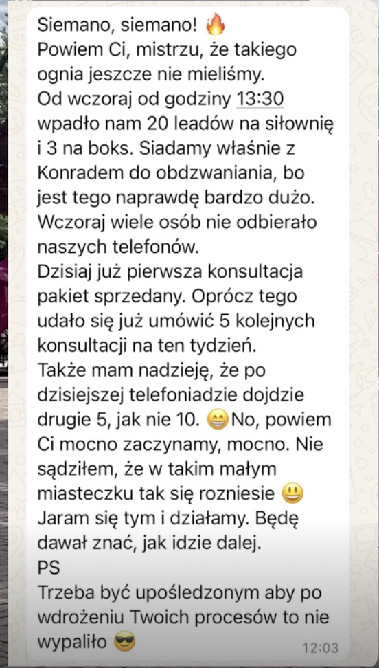 Wiadomość od uczestnika 2