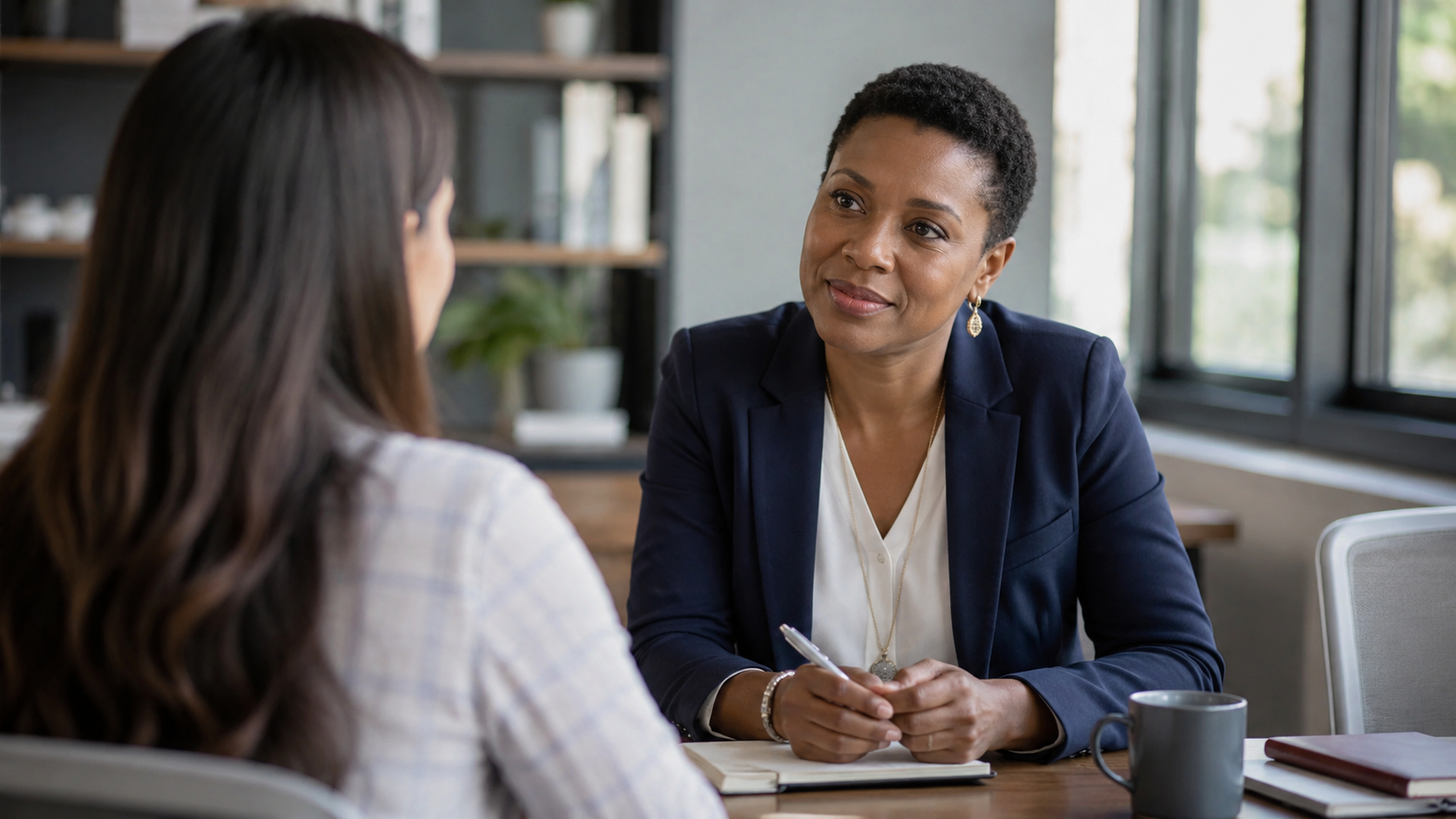 Leader engaged in a focused one-on-one conversation