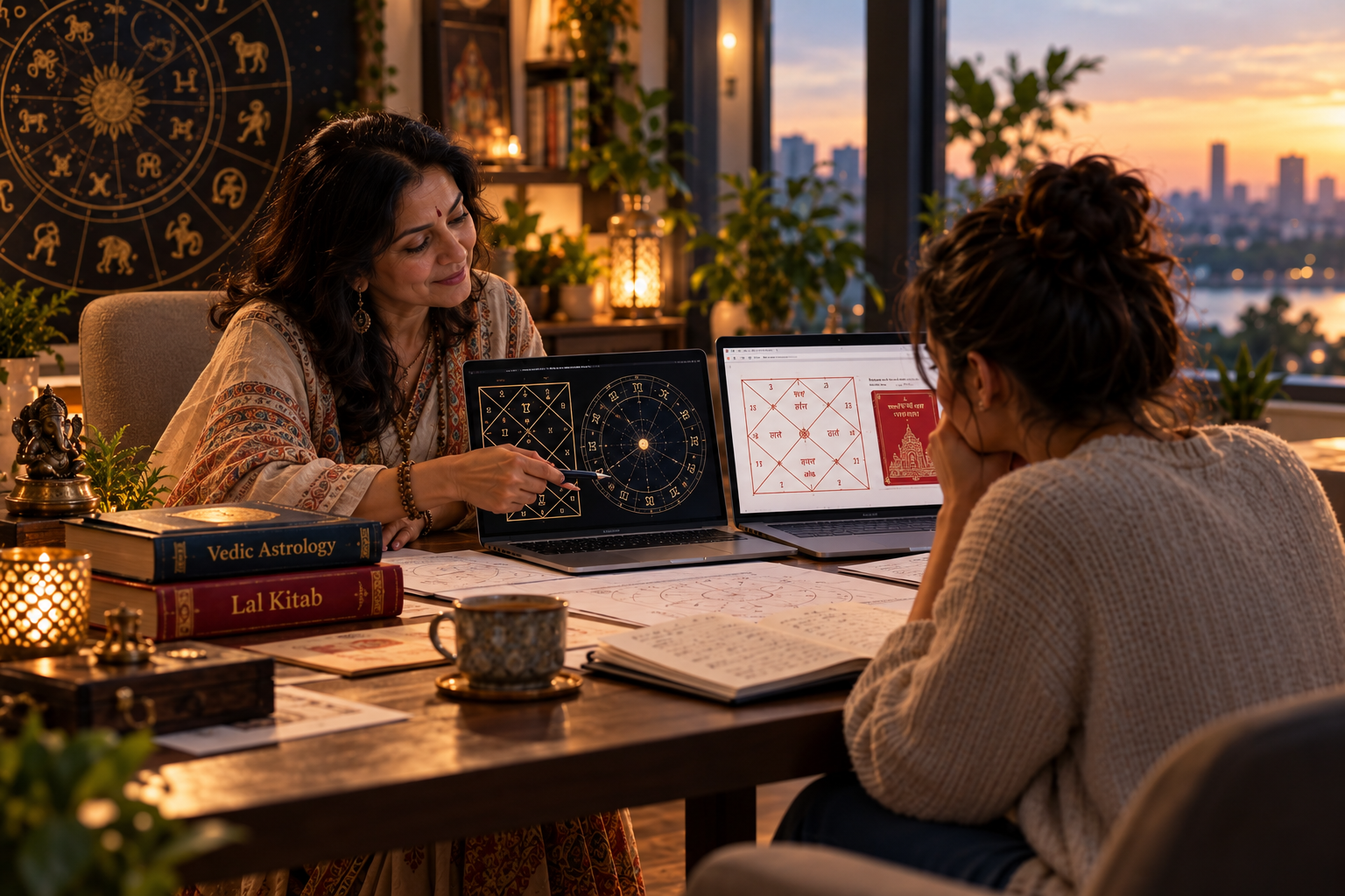 Stars and celestial chart interpretation
