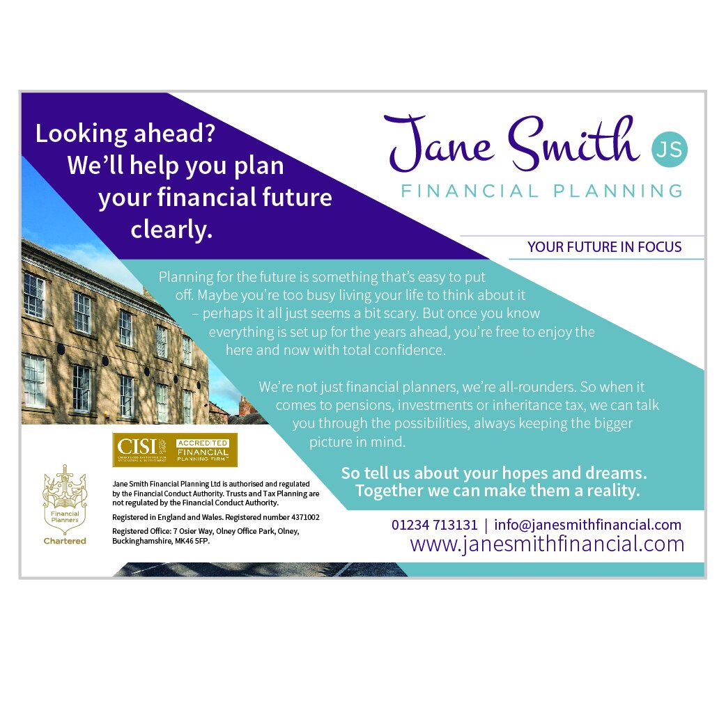 Jane Smith Financial Planning, advert - Lime Design Studio