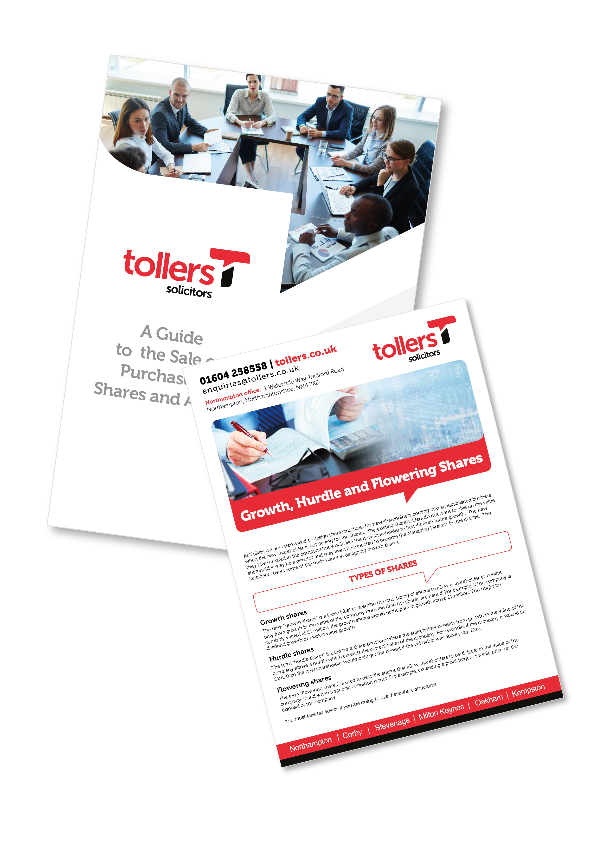 Tollers Solicitors LLP, A4 leaflet design Lime Design Studio