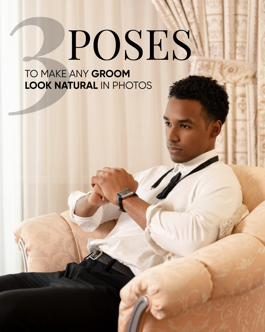 3 simple movement-based tips to look relaxed and authentic in your wedding photos