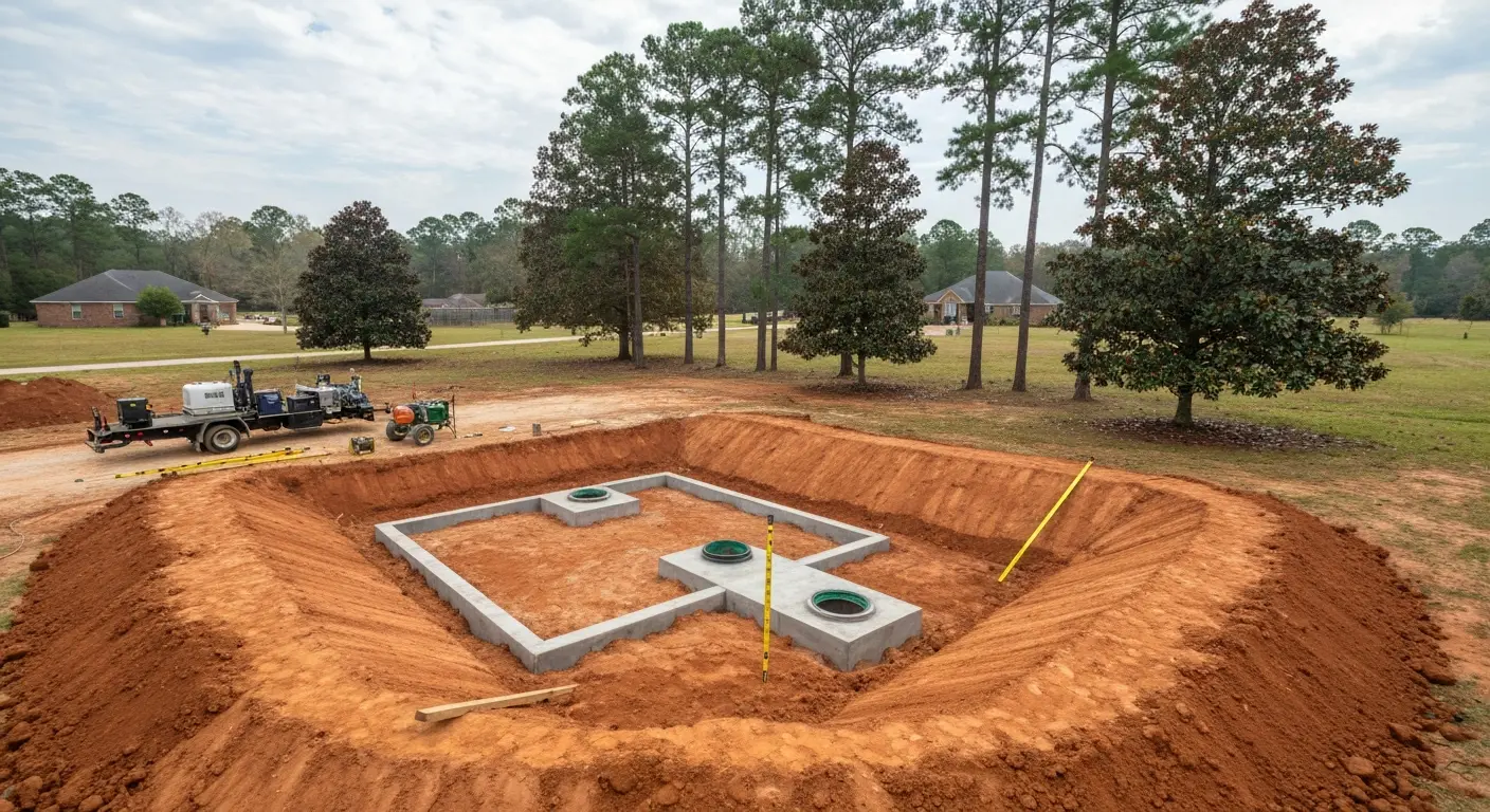 Septic tank installation