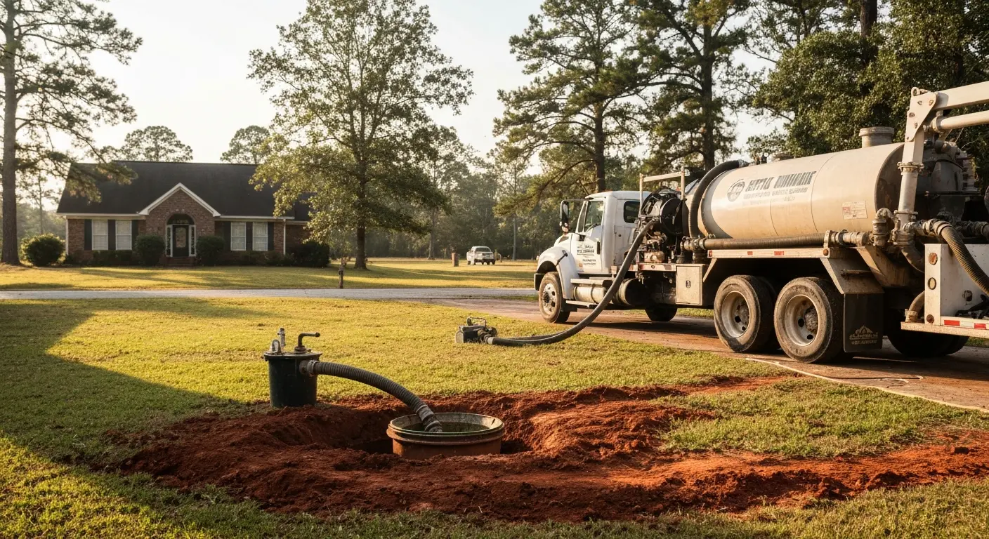Septic tank pumping service