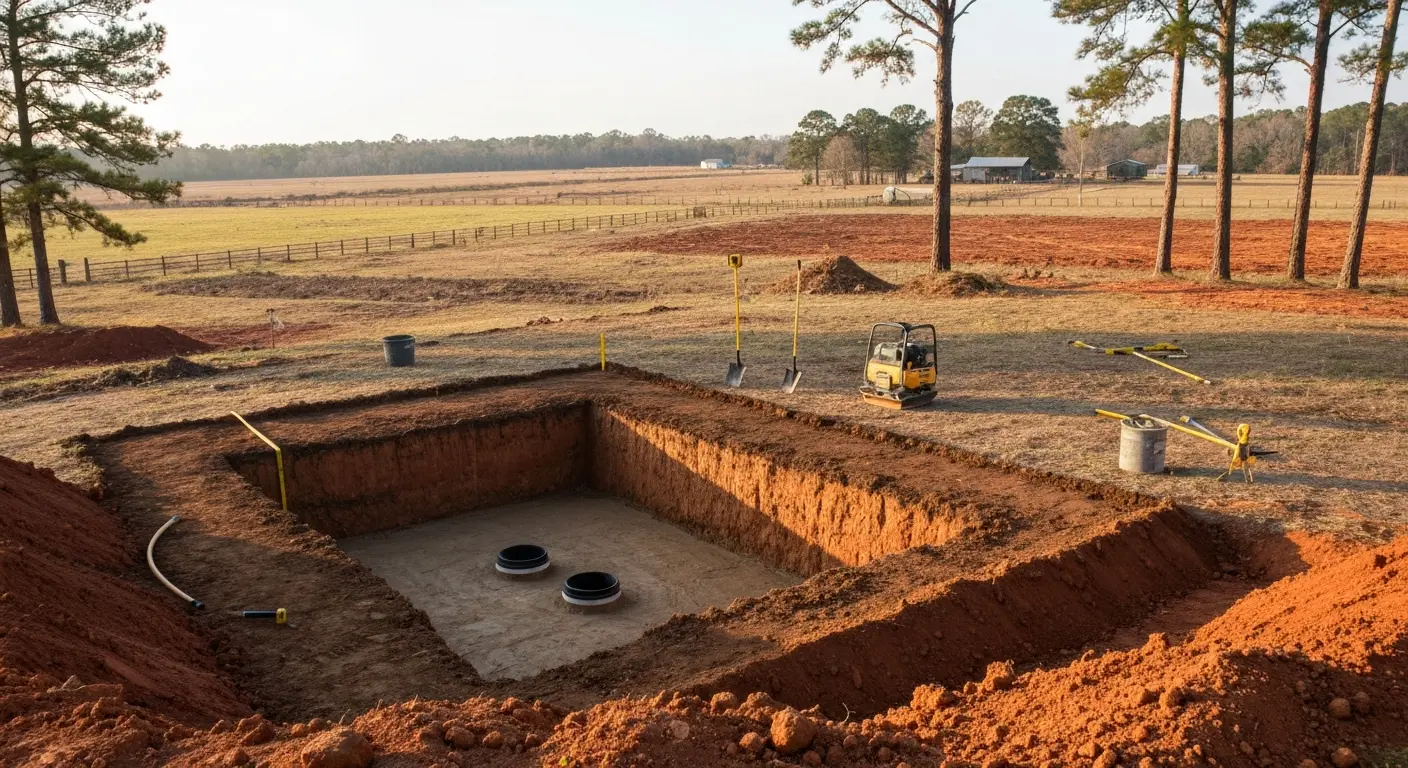 Septic system installation