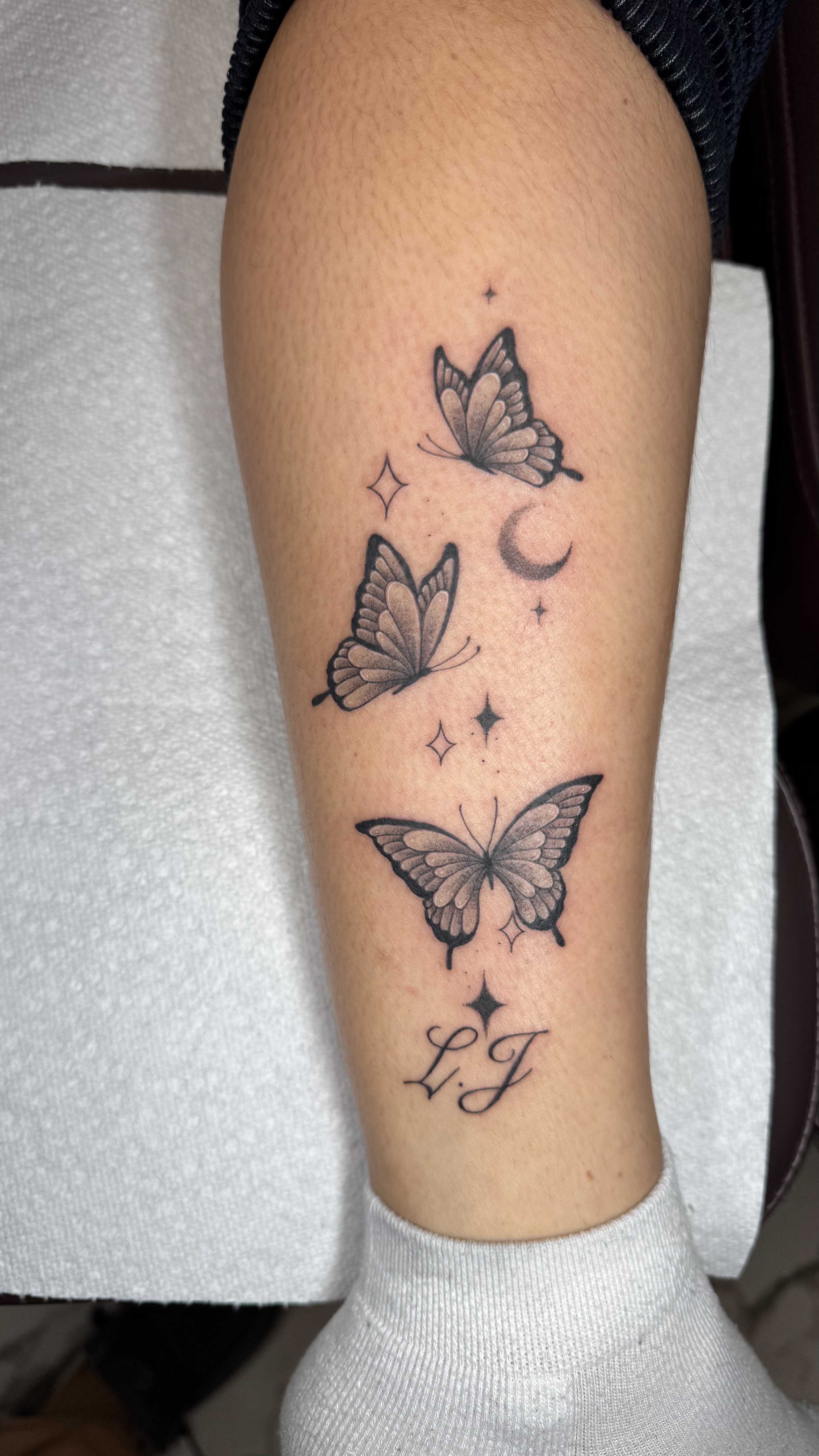 Custom black and grey tattoo work at Drop 'N Ink Tattoo Studio in Toms River NJ