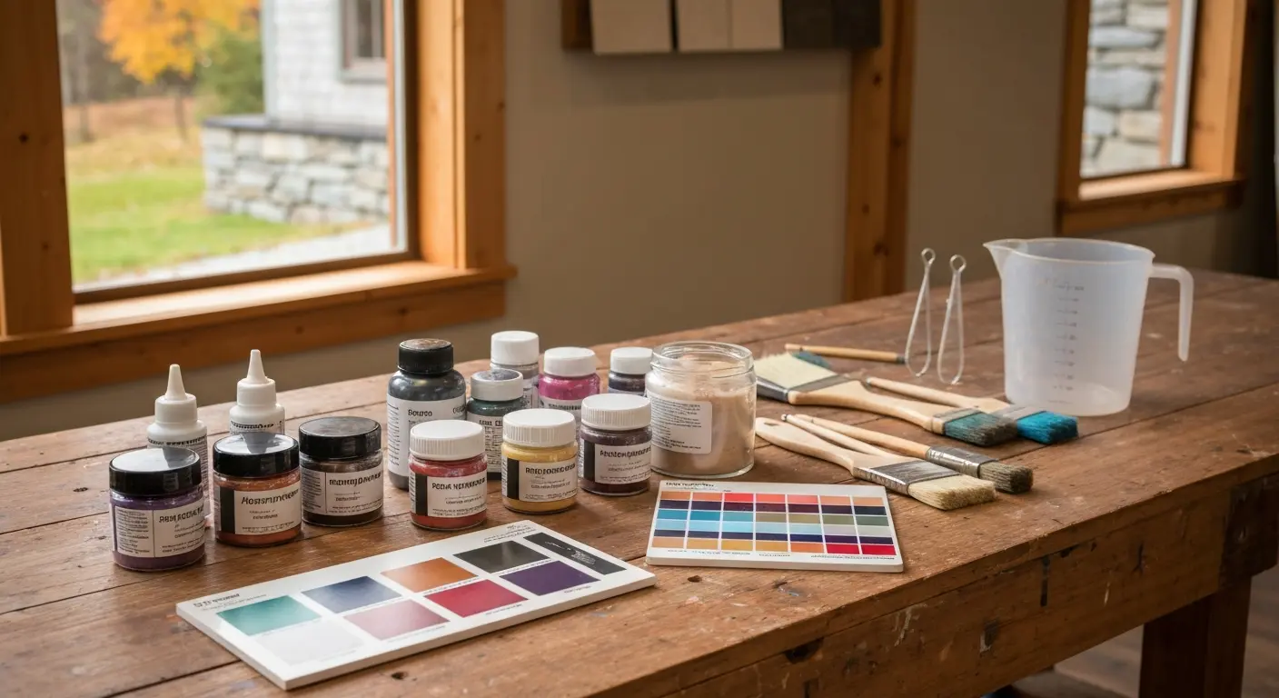 Epoxy pigments and additives