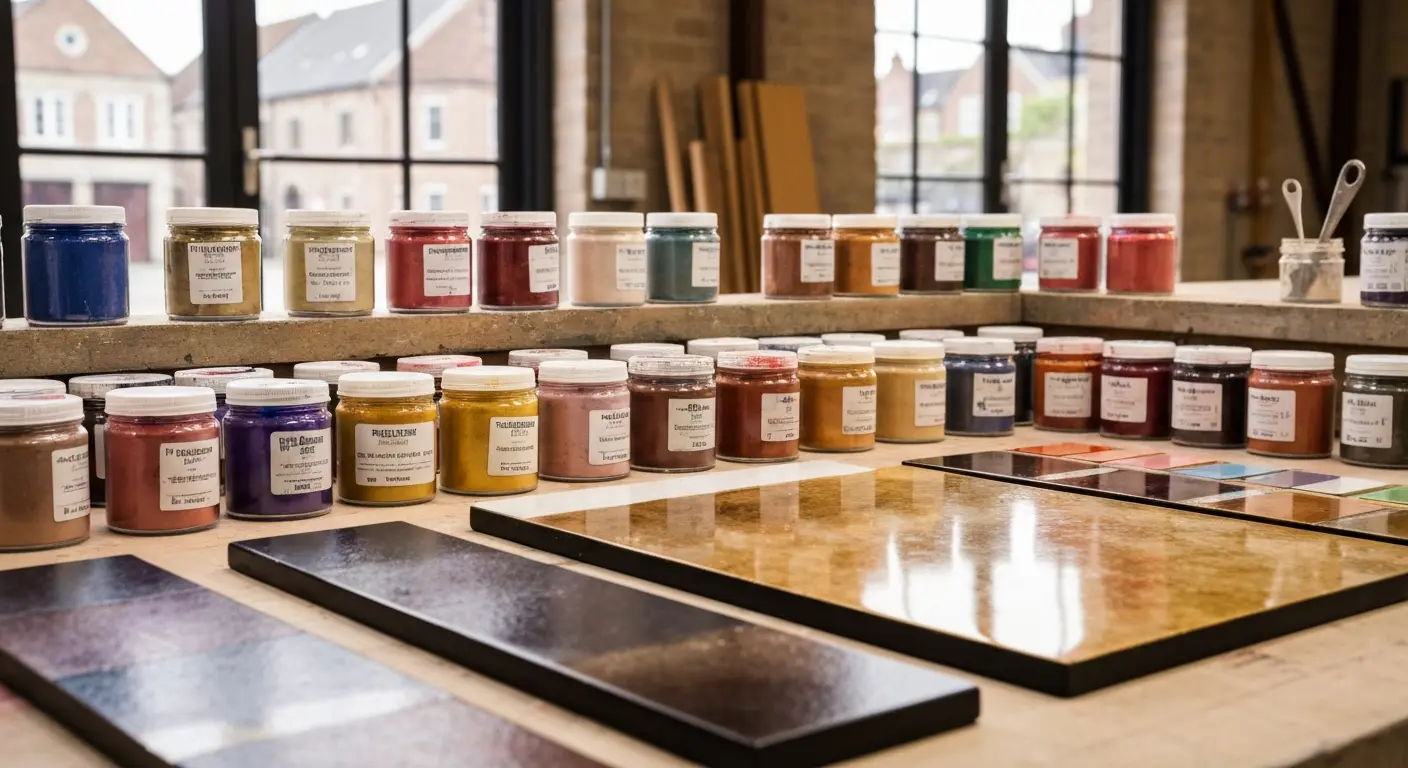 Epoxy pigments and color additives