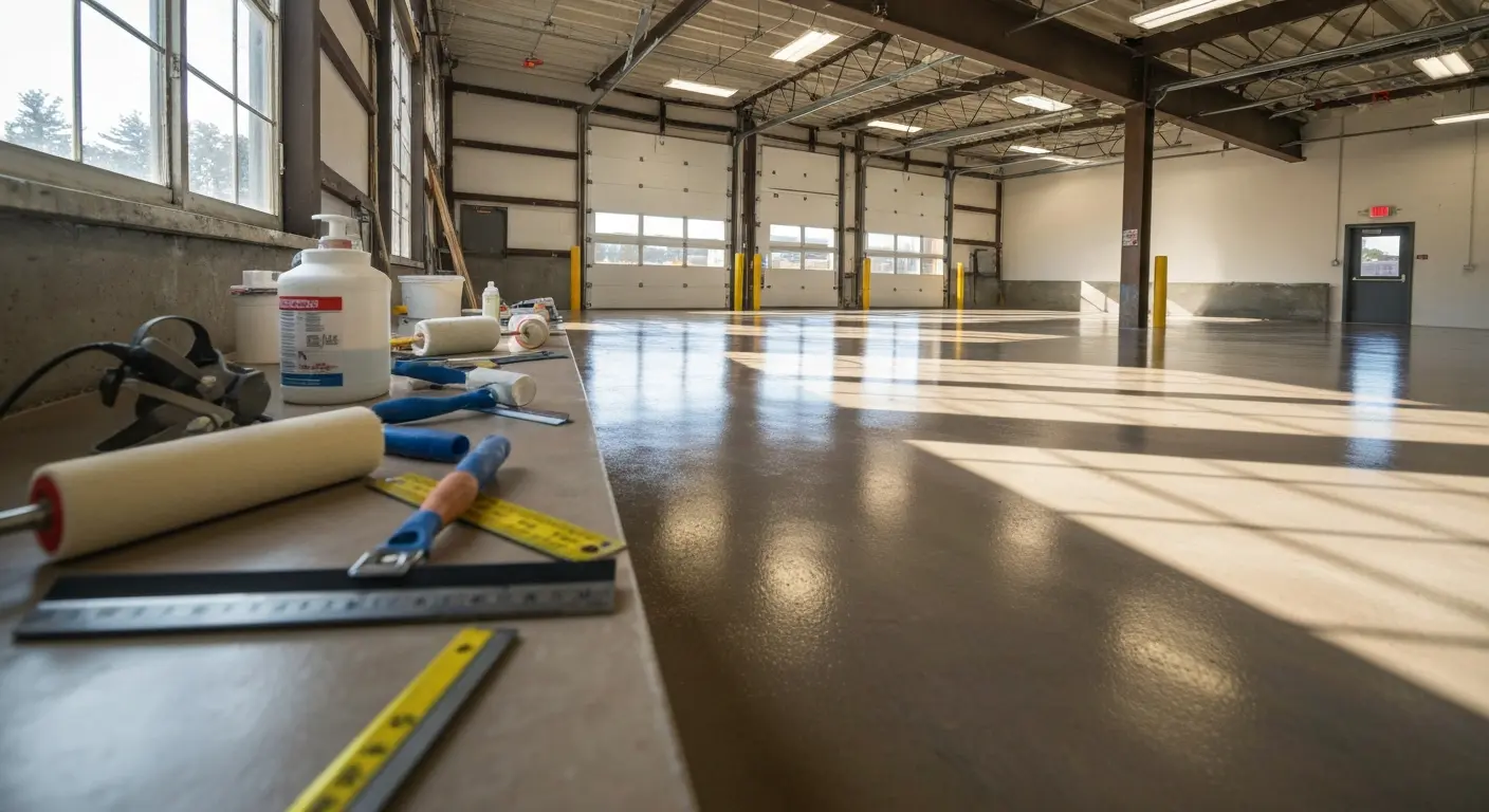 Epoxy application training session