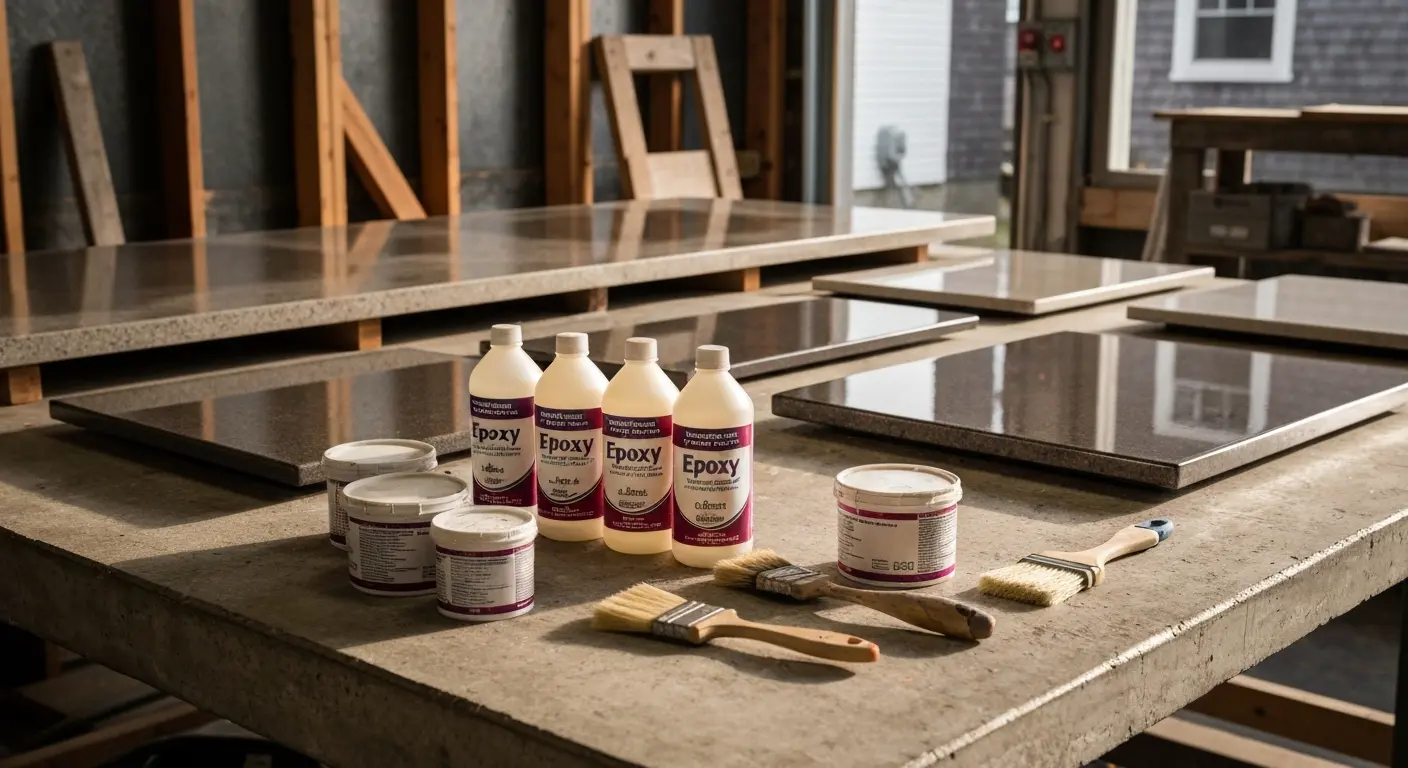 Epoxy resin bottles and materials