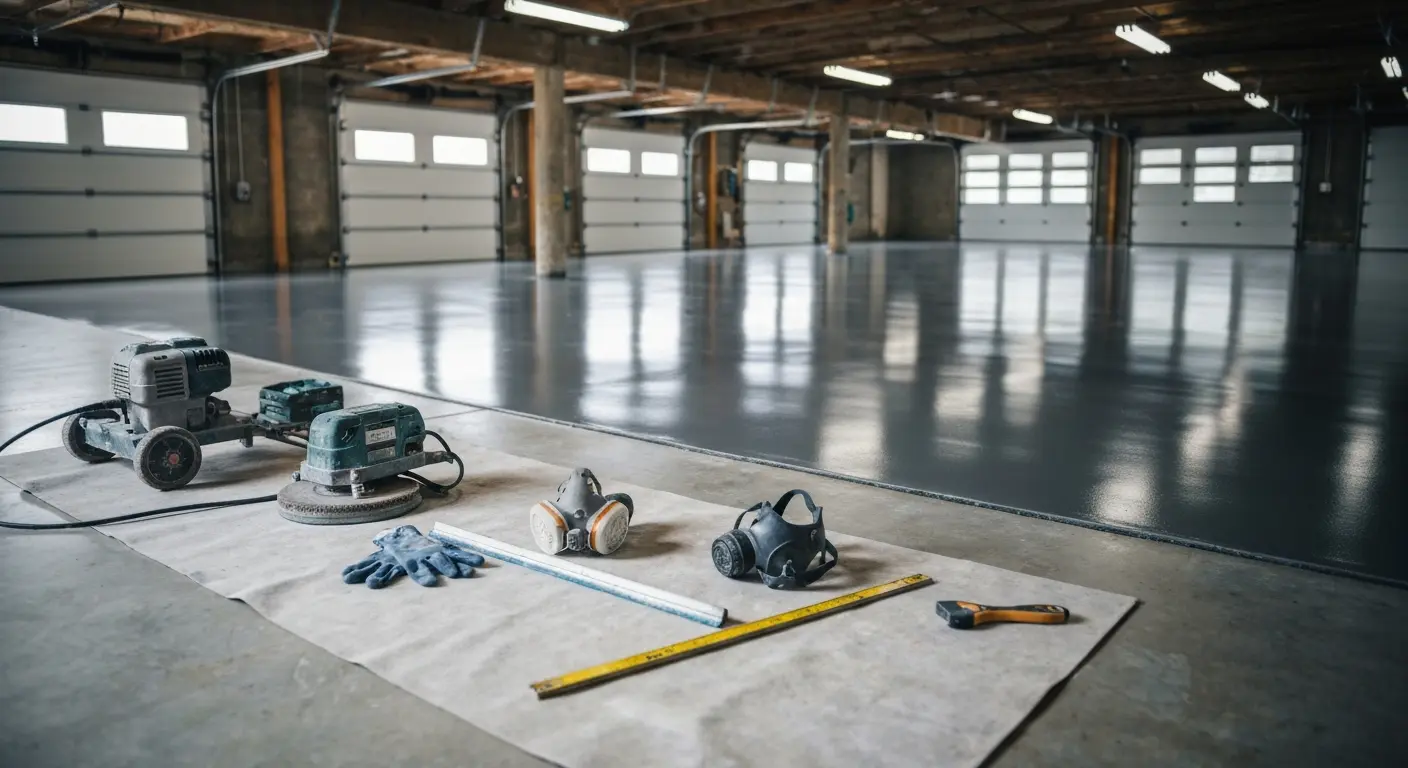Equipment rental for epoxy flooring