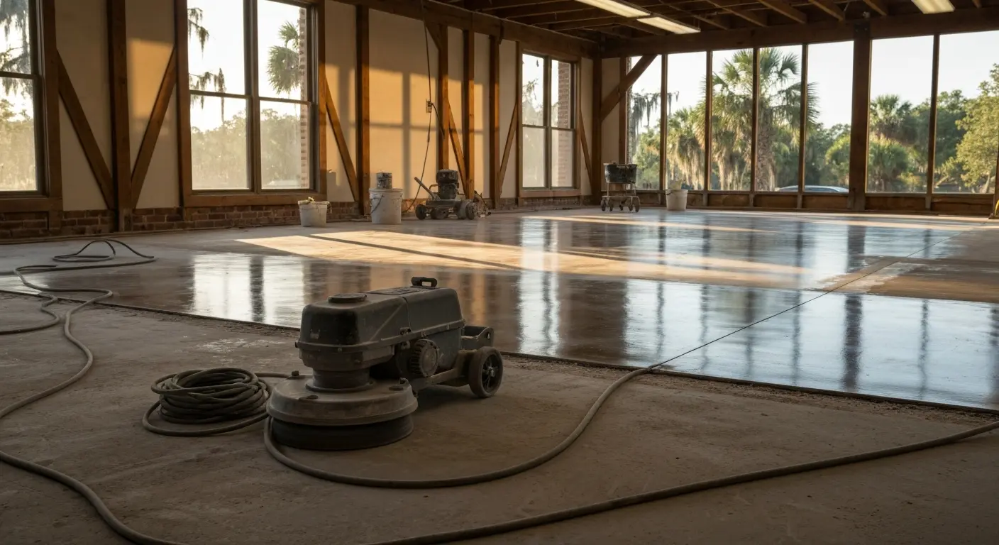 Floor preparation and rental equipment