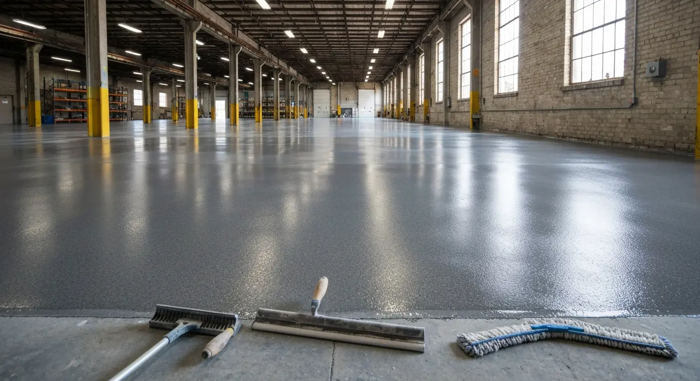 Industrial warehouse floor in Virginia