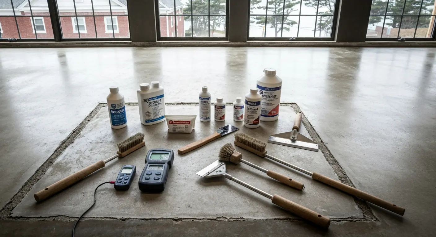 Concrete surface preparation