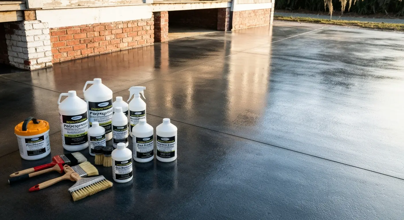 Polyaspartic and concrete sealer products