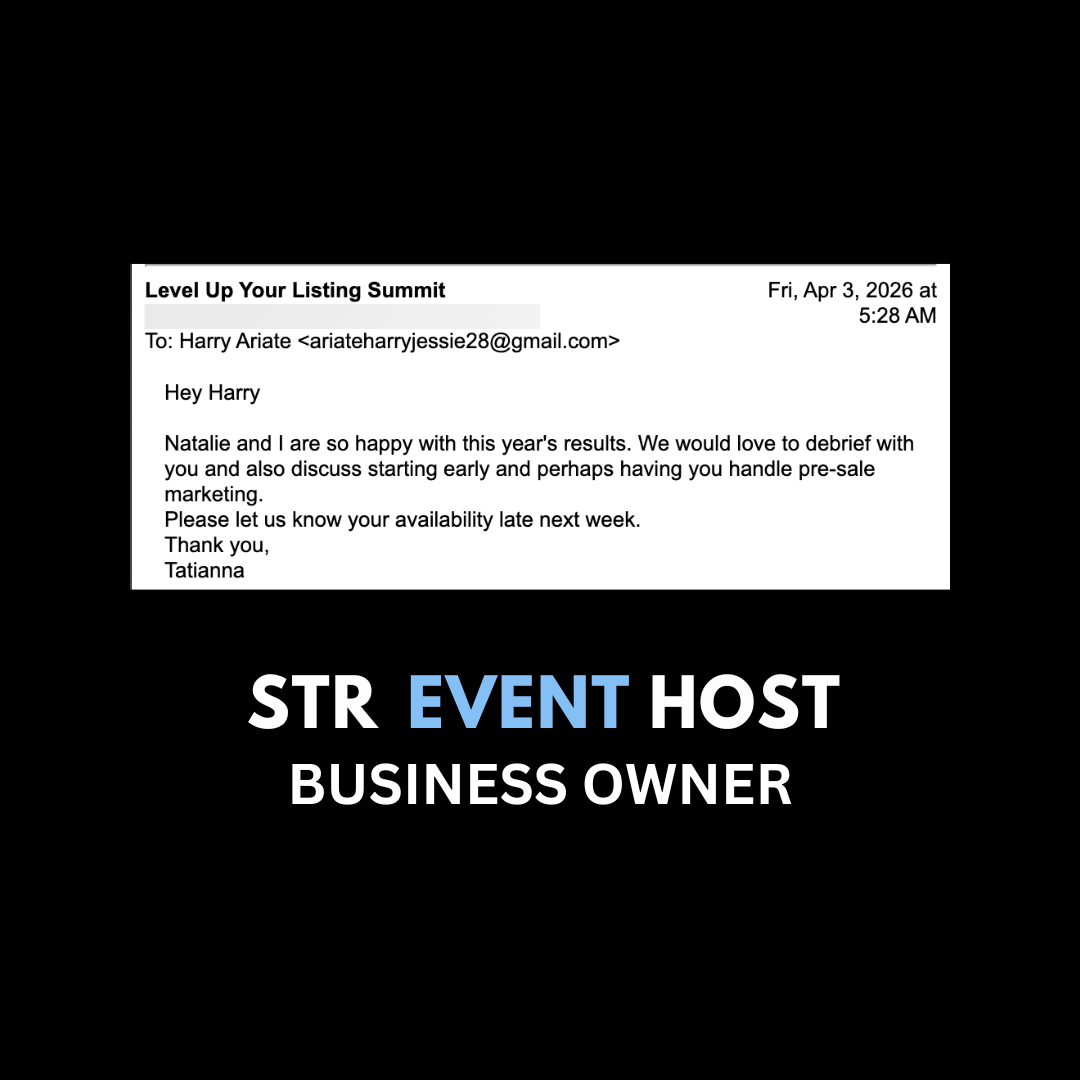 Testimonial from STR Event Host