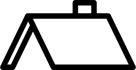 Roof with chimney icon