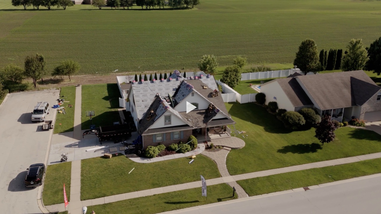 Asphalt shingle residential roof replacement on a single family home in Bonfield Illinois providing durable weather protection