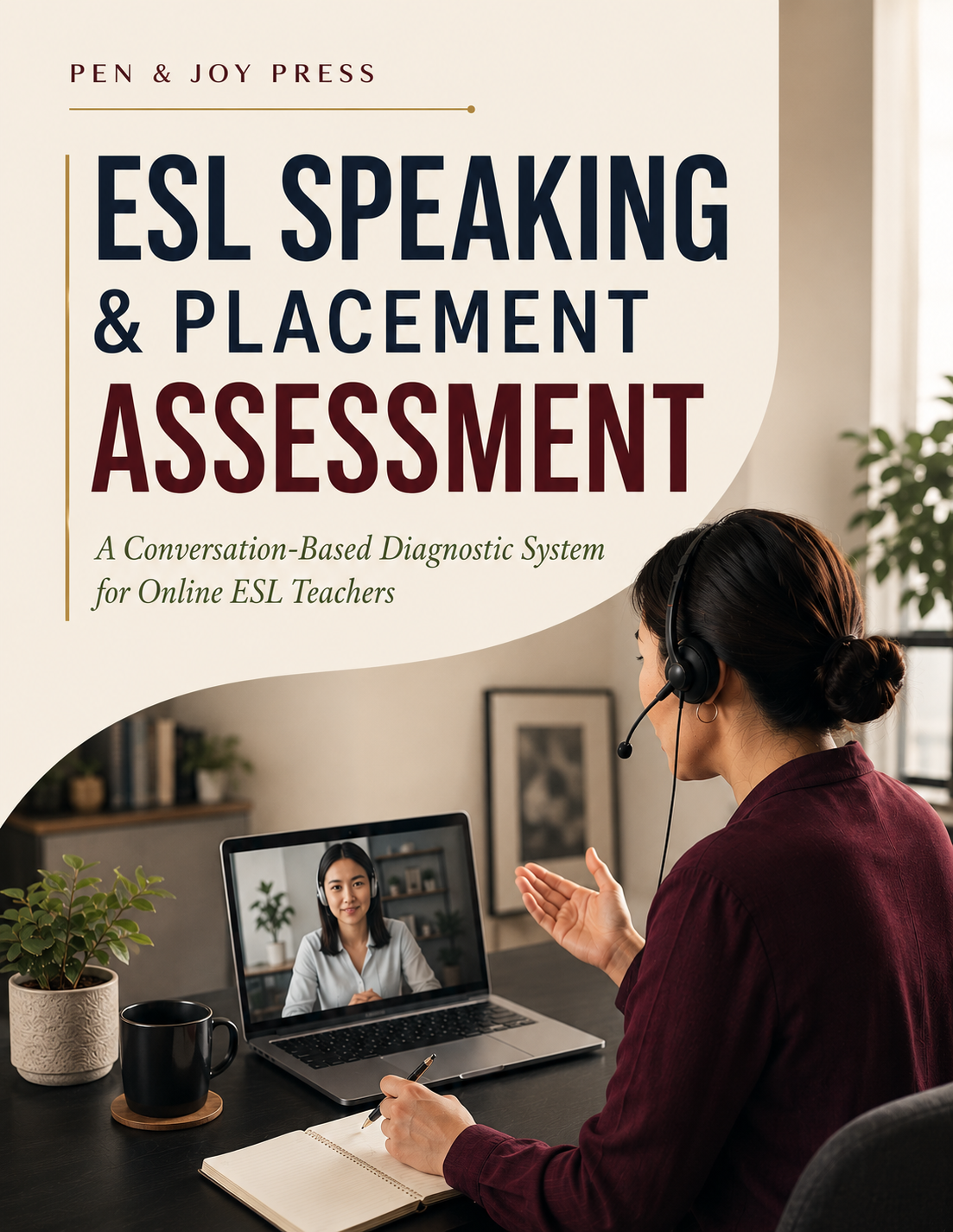 Cover of ESL Speaking & Placement Assessment by Pen & Joy Press