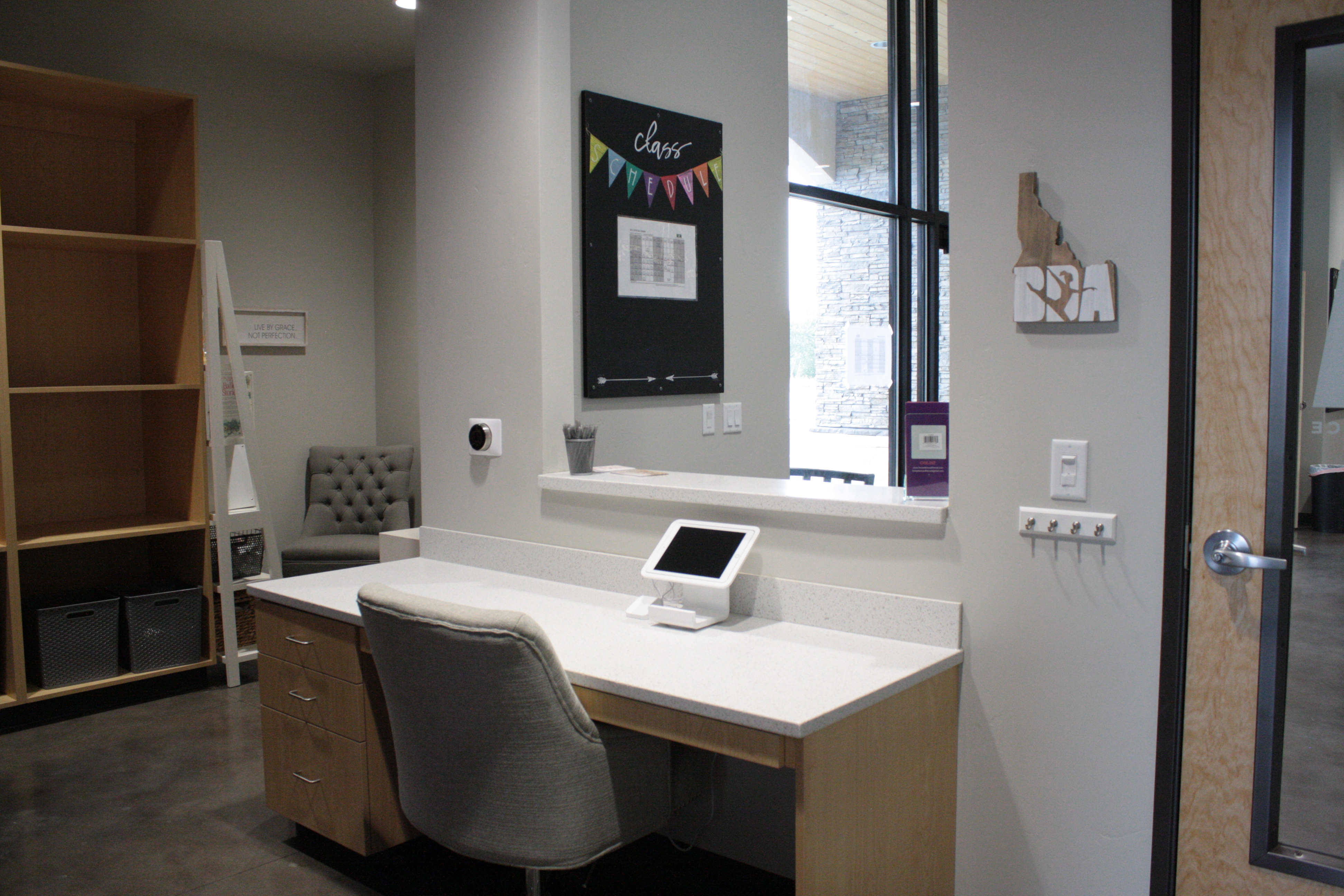 front desk / check-in area