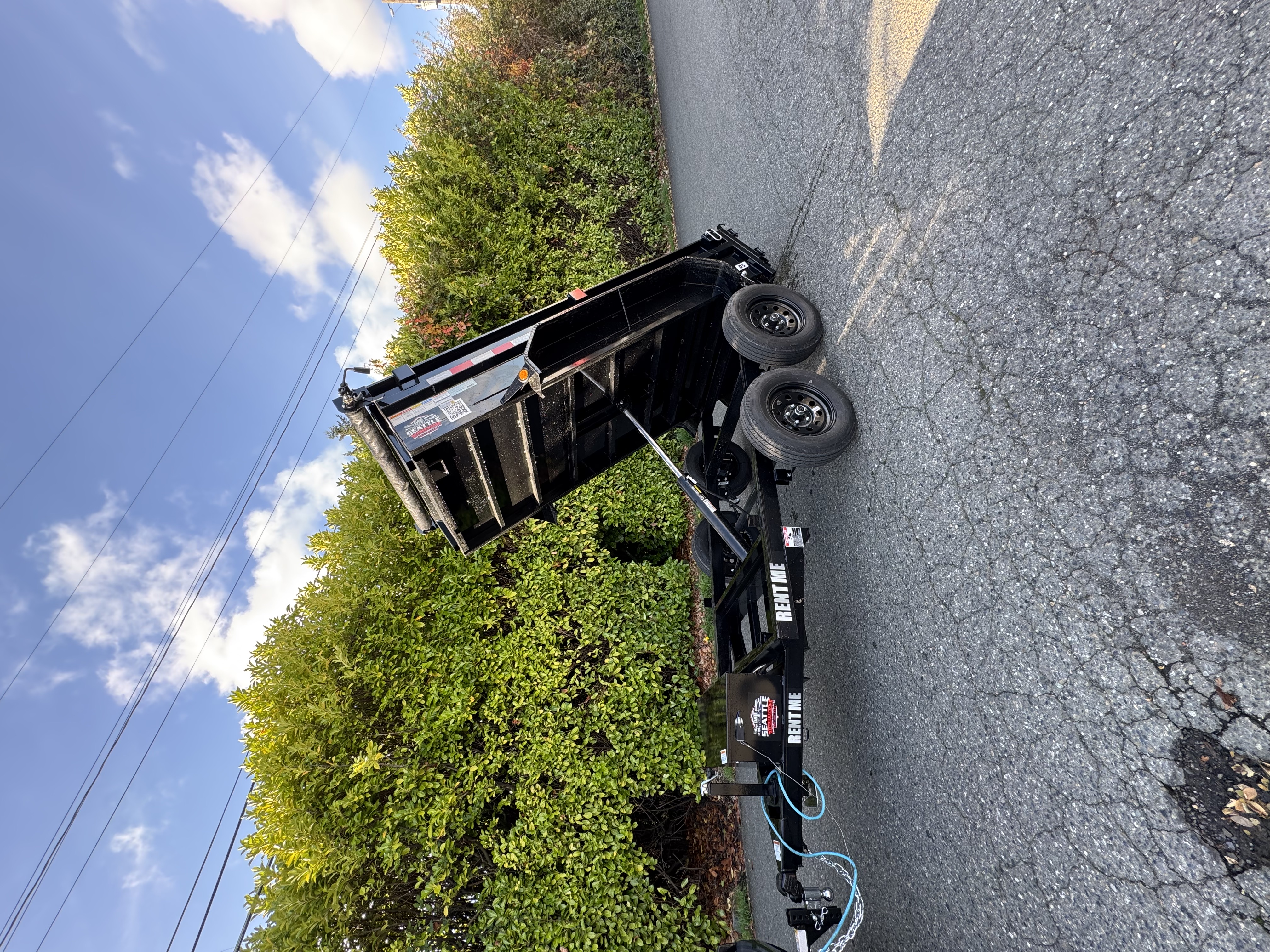 5x10 Dump Trailer – rear view