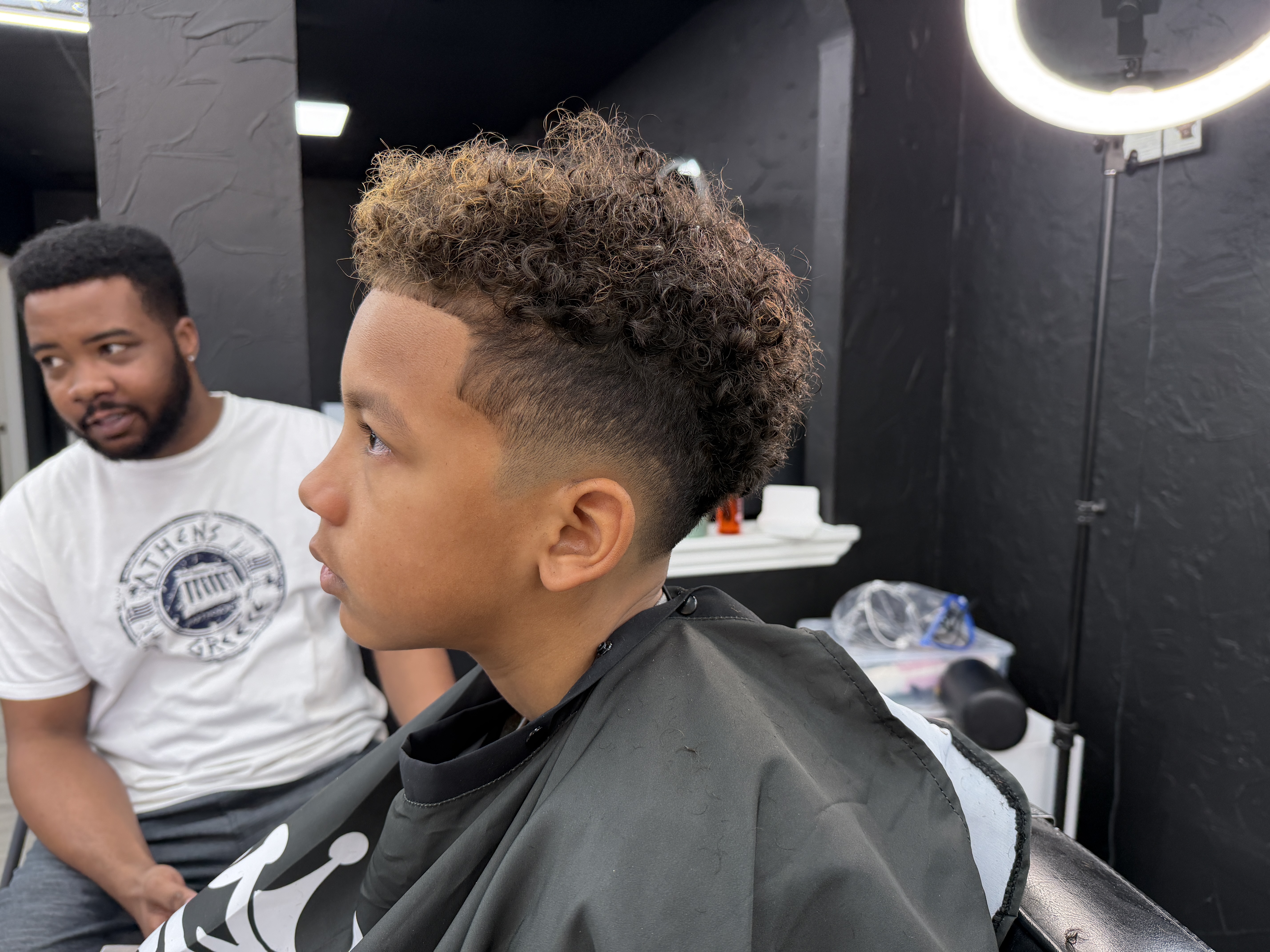 Hot towel shave and lineup Zacc Mitchell barber DFW