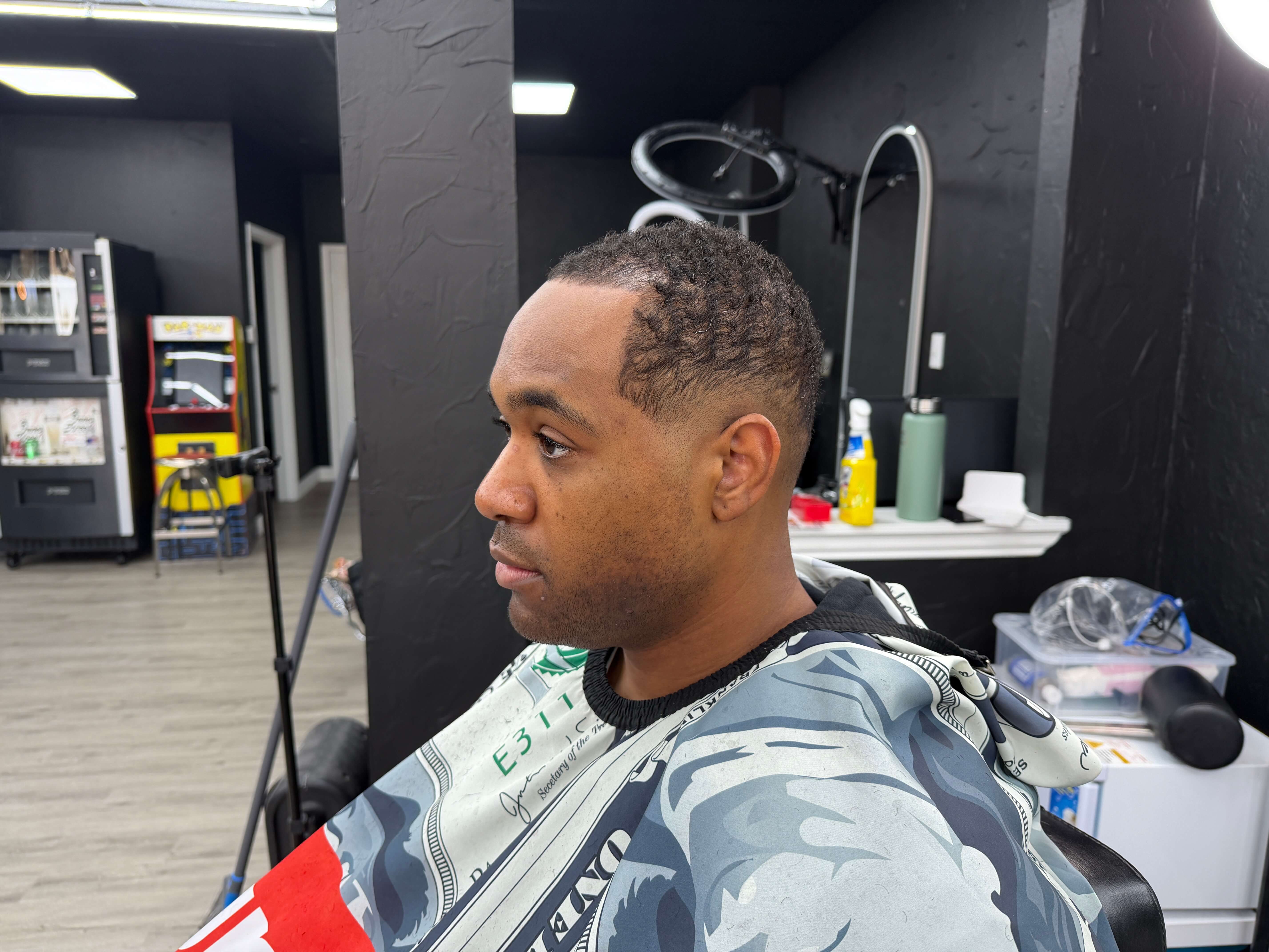 Zacc Mitchell barber chair cut result Addison TX