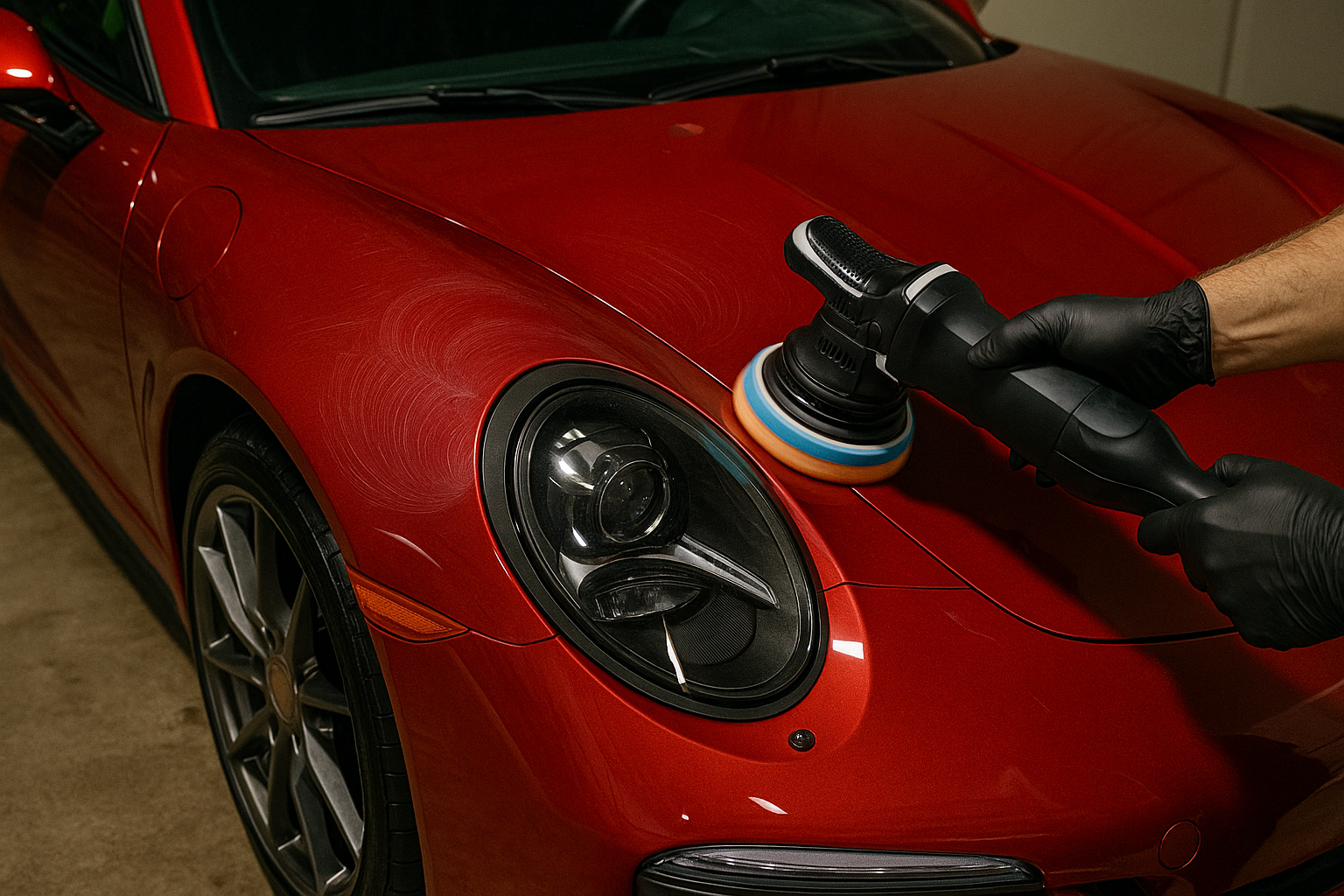 Polished Red Sports Car