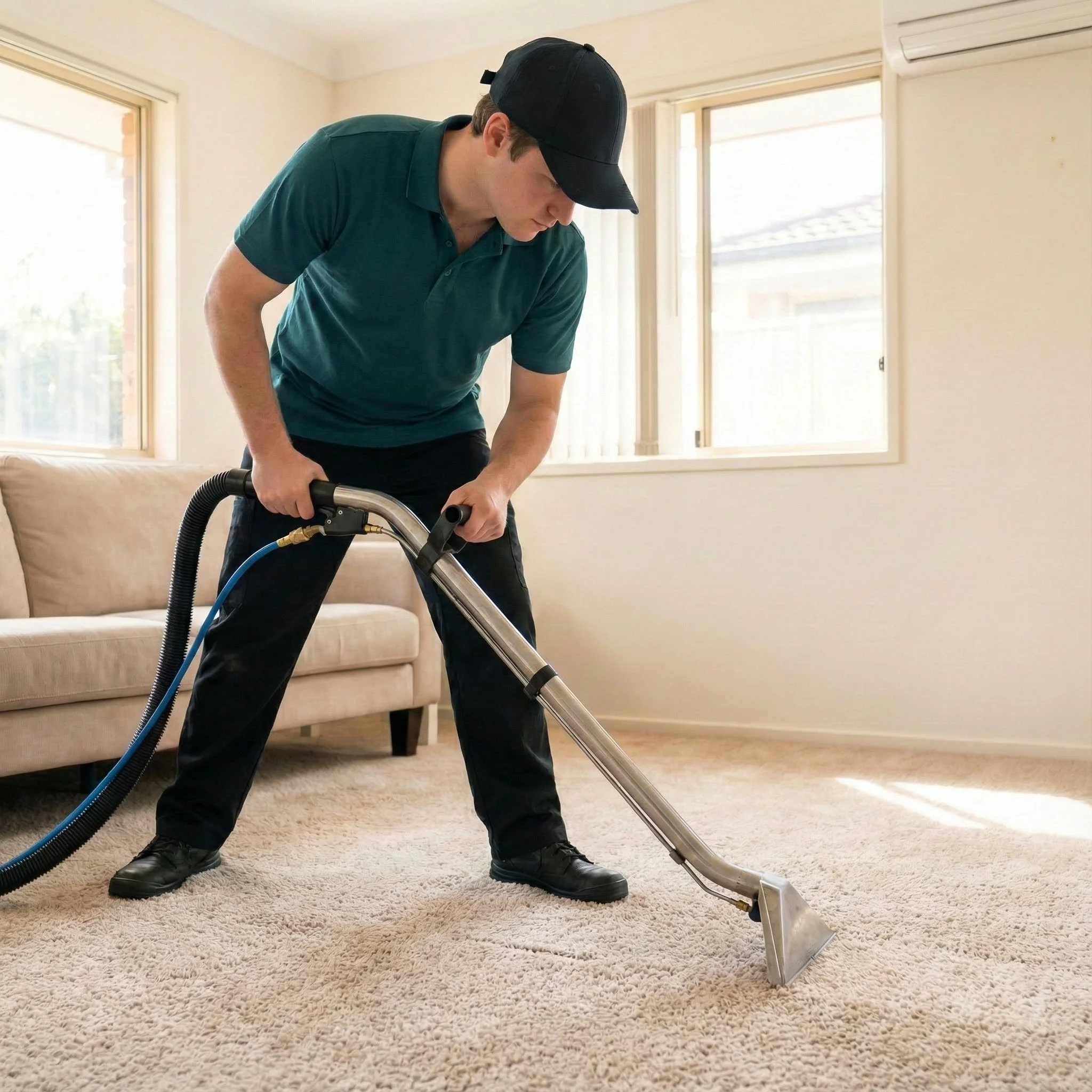 Professional HeyMaid house cleaner cleaning kitchen sink in Edmonton home