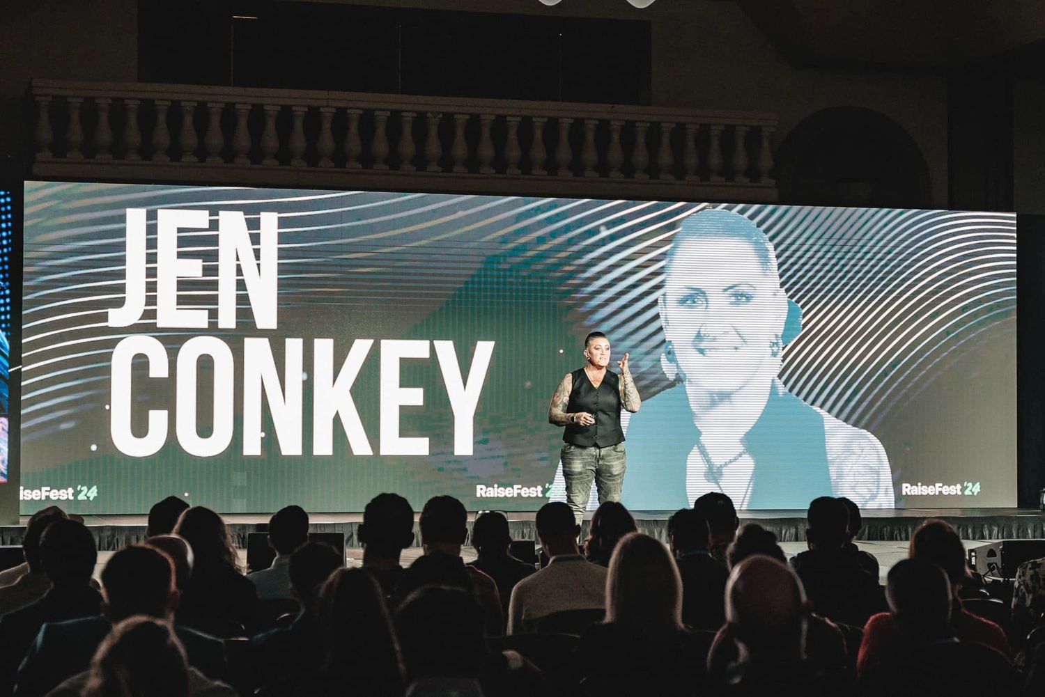 Jen Conkey on stage