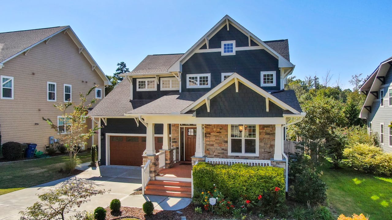 Beautifully maintained home exterior in North Carolina