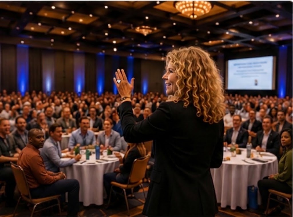 Erika Feinberg-Fugleberg leading an engaging behavioral development training session