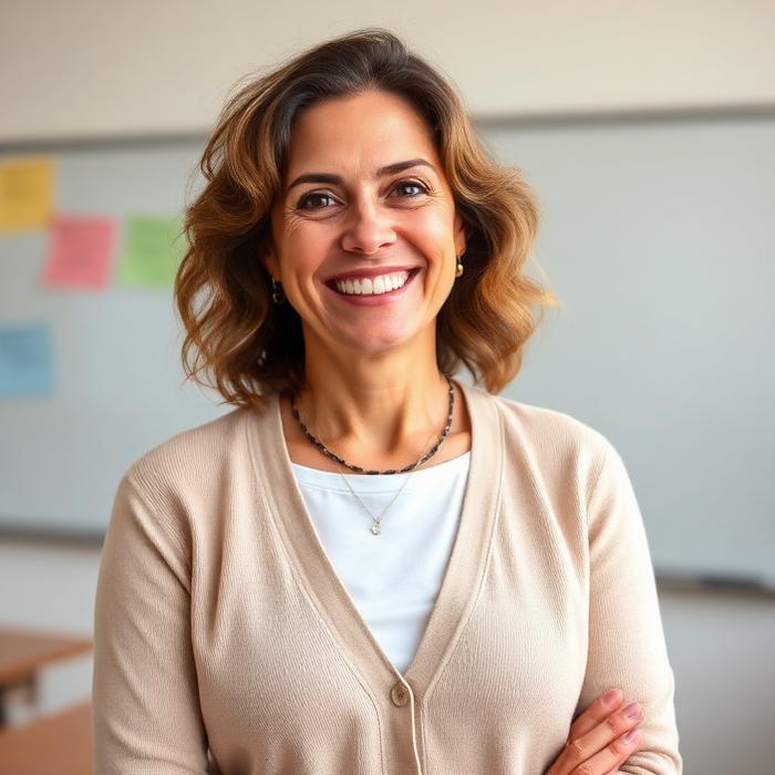 Leslie, a science teacher, in her classroom