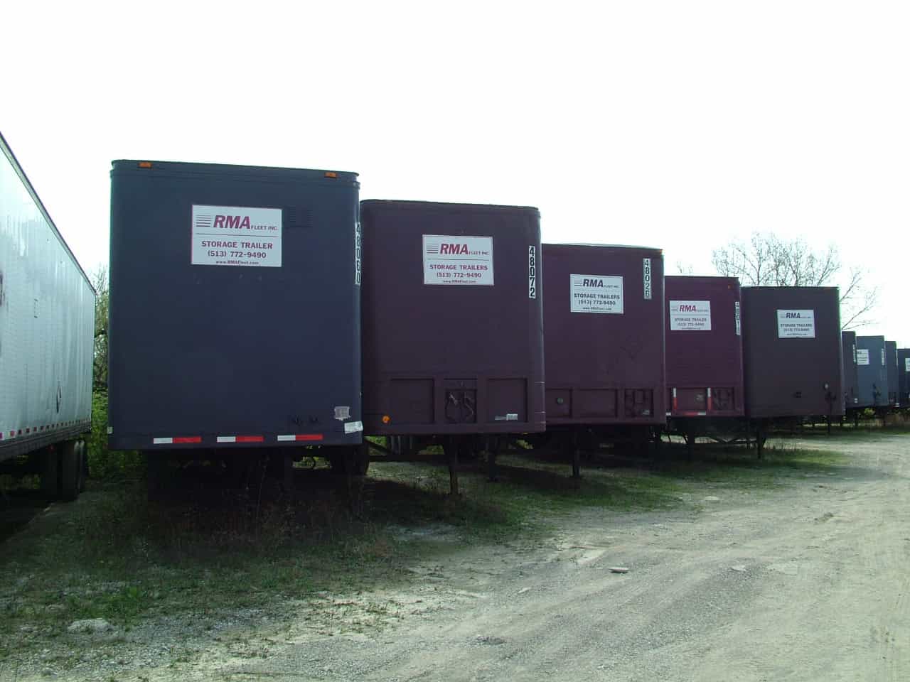 RMA Fleet 53-foot storage trailer side view