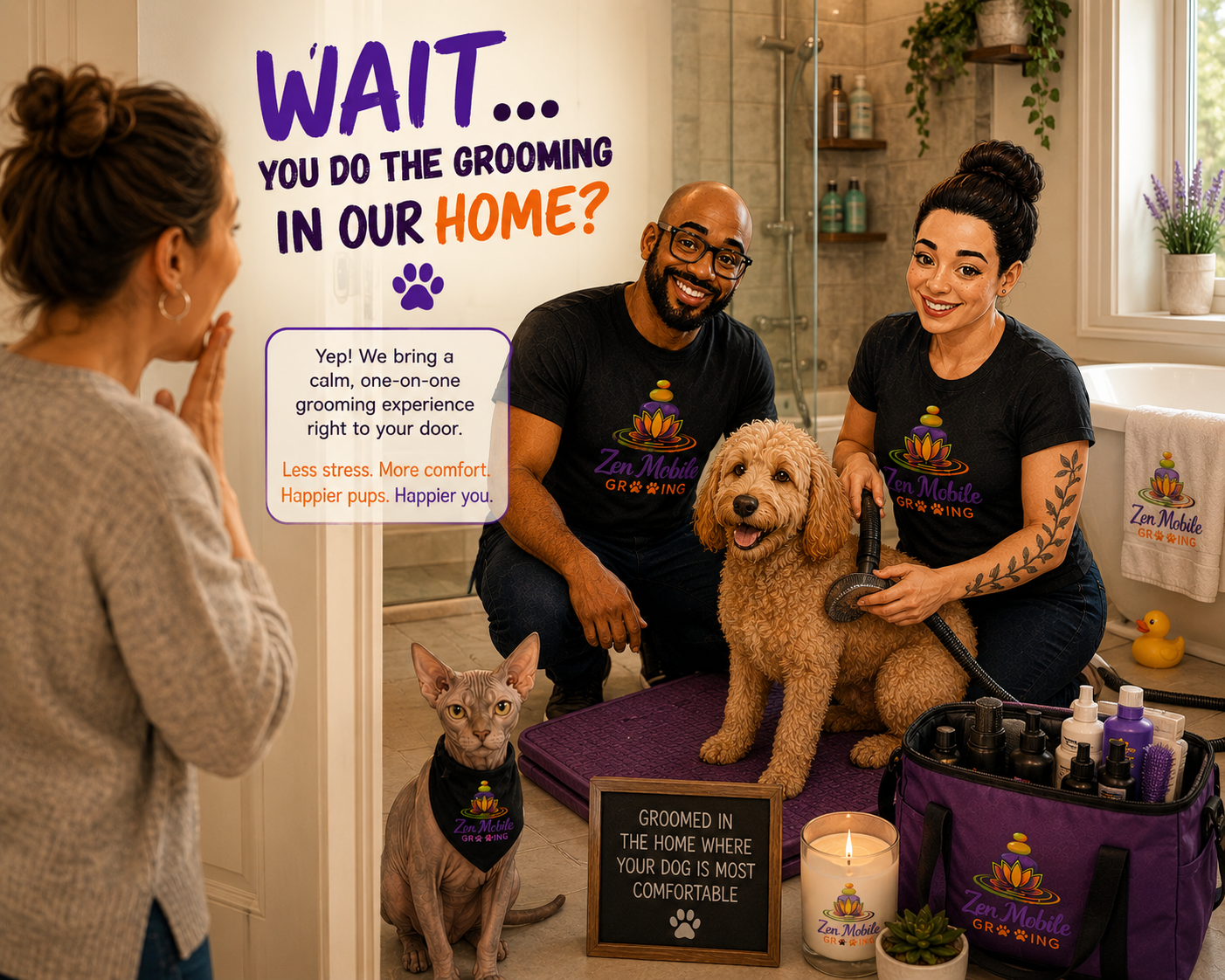 Full service in-home dog grooming in Pittsburgh