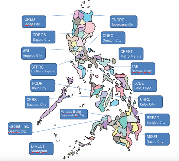 CDRC nationwide network coverage across the Philippines