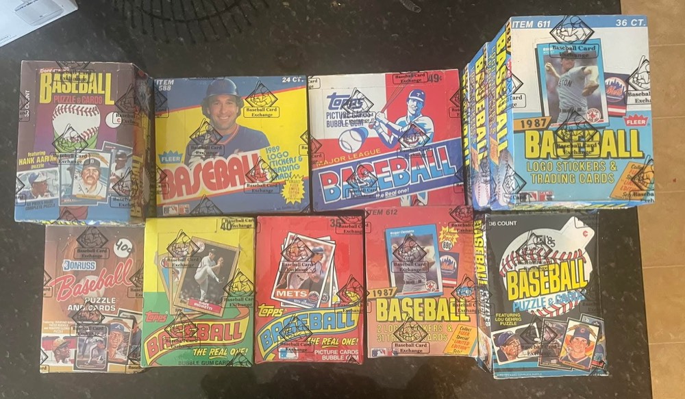 Unopened vintage wax boxes