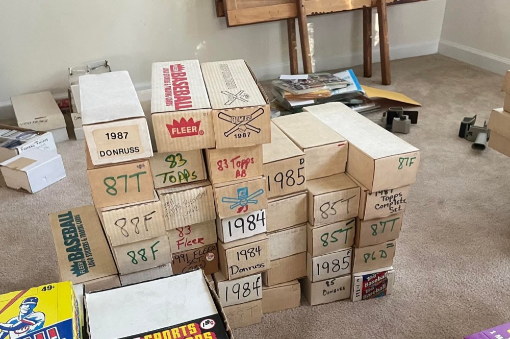 1980s baseball card set boxes