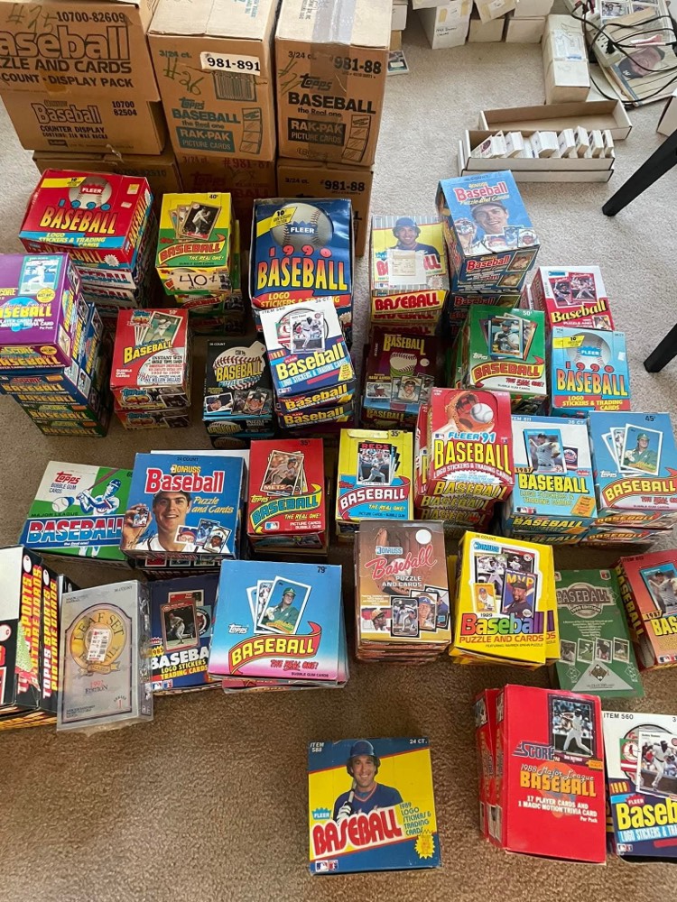 Boxes from a full card collection buy