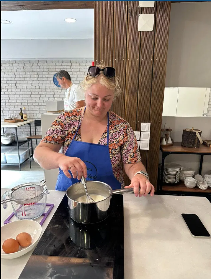 Chef Catherine cooking
