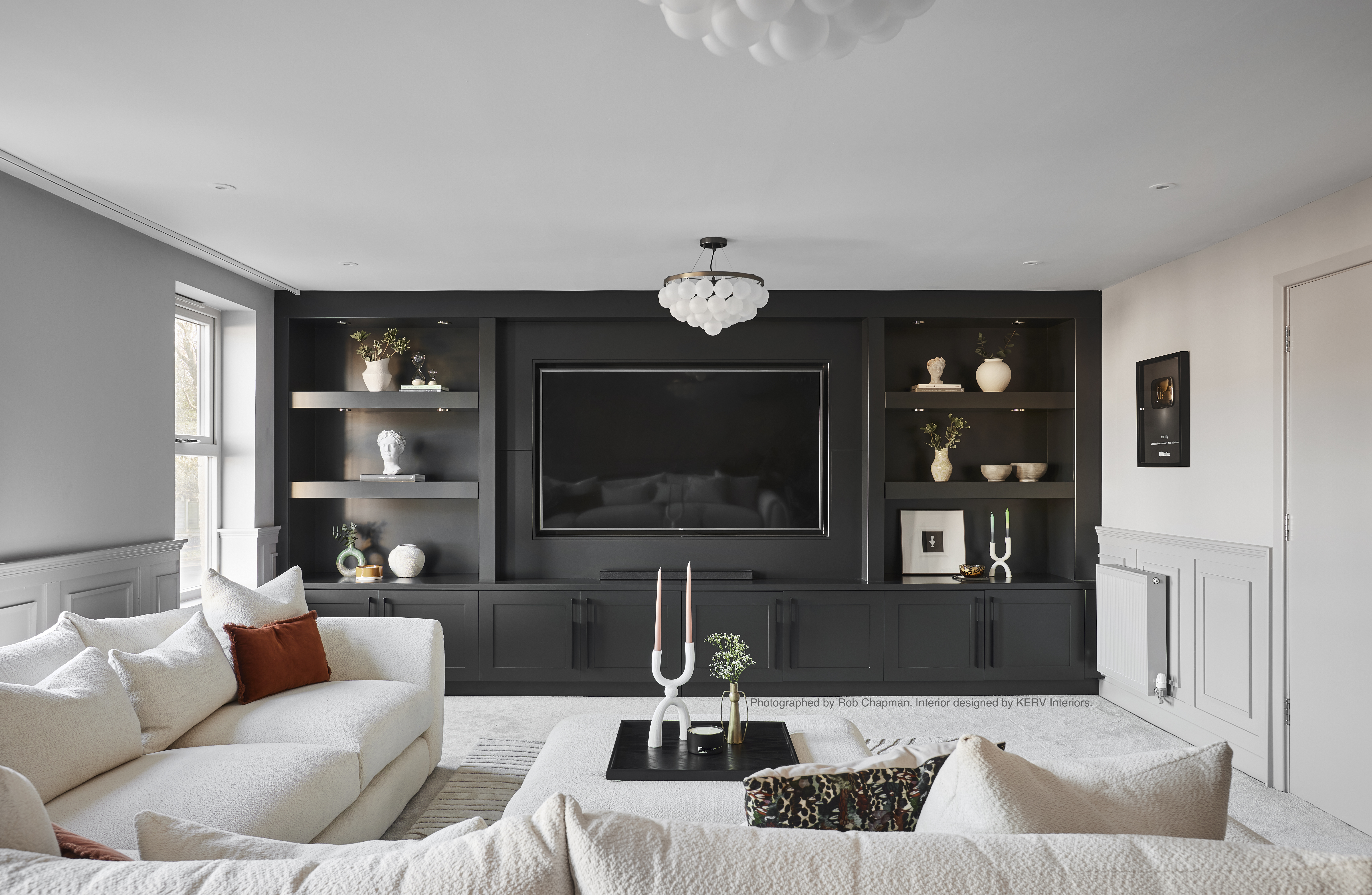 Contemporary fitted cabinetry media wall by JAX Bespoke Yorkshire