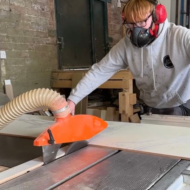 Bespoke fitted furniture being manufactured by hand in the JAX Bespoke Wakefield workshop