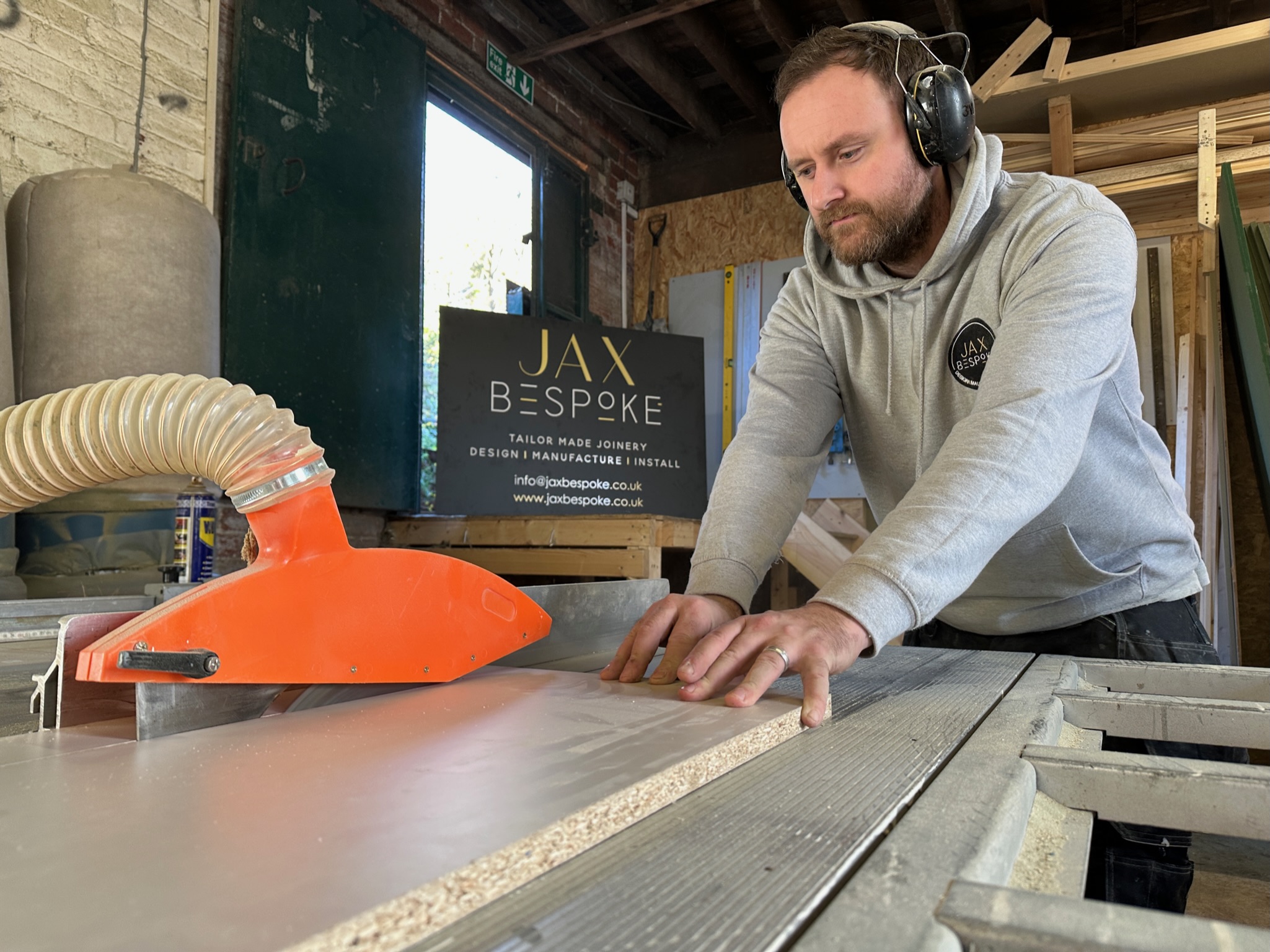 JAX Bespoke workshop in Wakefield where bespoke furniture and kitchens are handcrafted