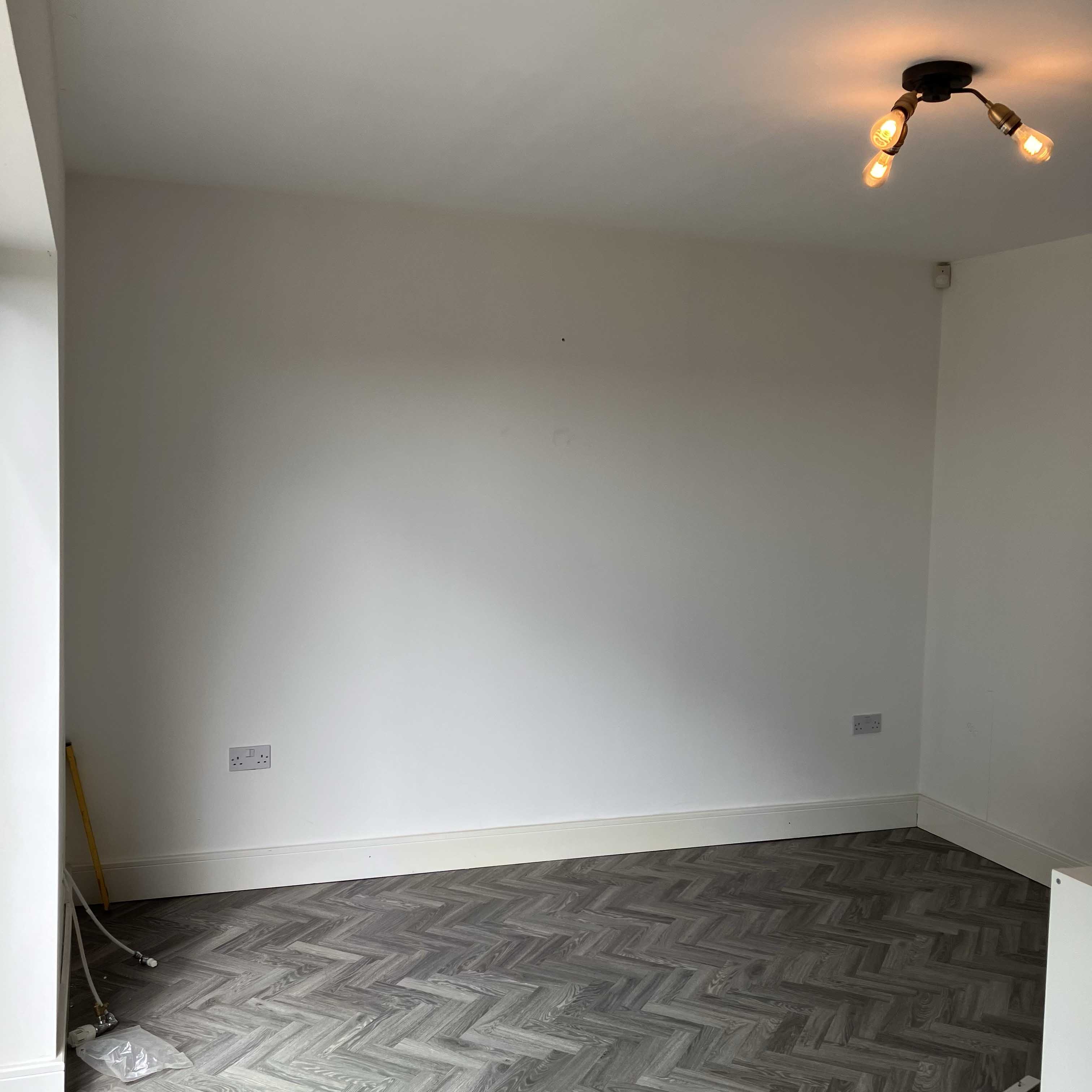 Before: bare room before bespoke fitted furniture, JAX Bespoke project Yorkshire