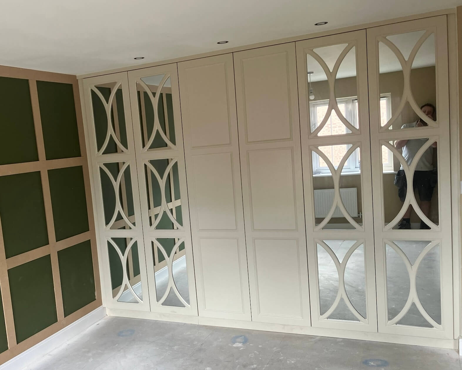 Chiro Freck shaker style bespoke fitted bedroom wardrobe by JAX Bespoke — Roundhay, Leeds