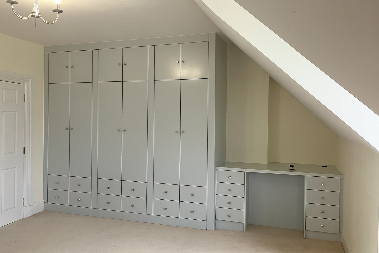 Bespoke fitted furniture with quality painted finish and considered design, installed by JAX Bespoke