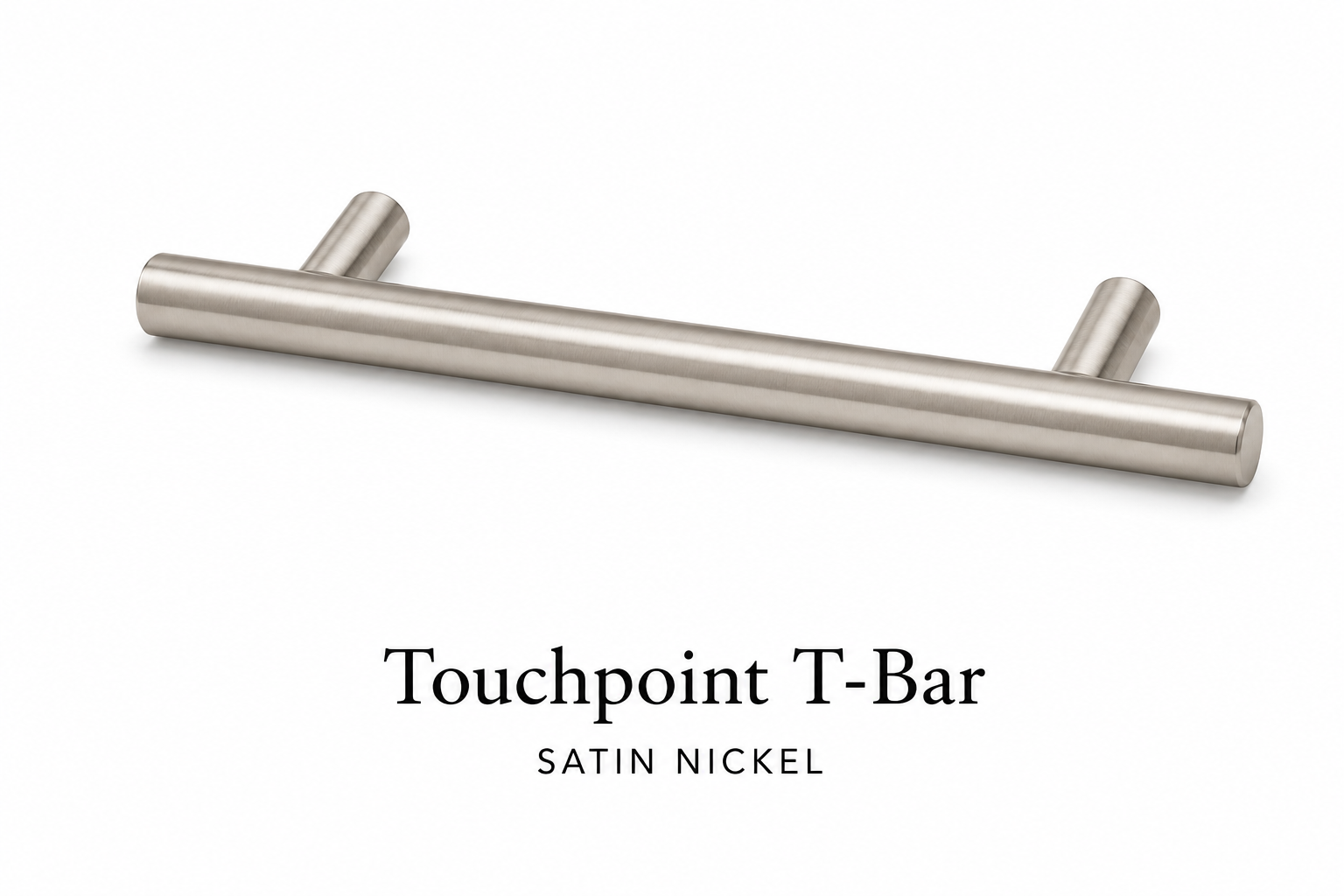 Touchpoint T-Bar Satin Nickel handle for TV Simplicity media wall